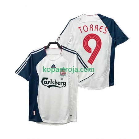 Billiga Fotbollströjor Liverpool Torres 9 2006 2008 Retro Borta tröja Kortärmad